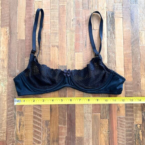 Y2k Timpa Lace Bra, Black - Picture 4 of 5